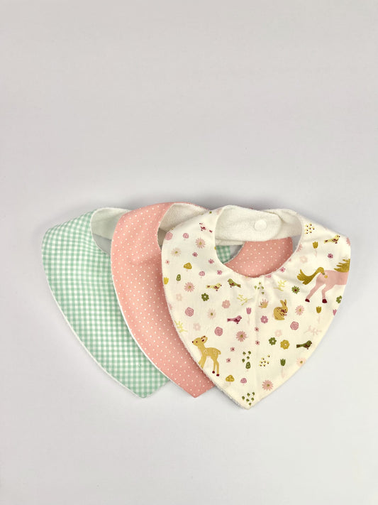 Conjunto de Babetes Bico Pequena Girafa