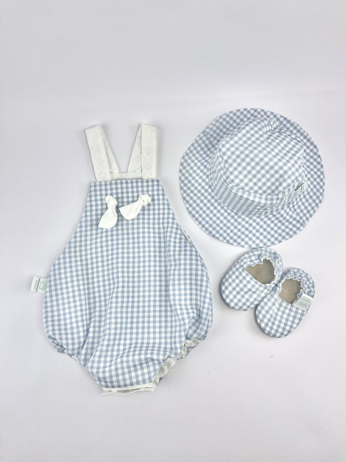 Conjunto reversível azul de verão